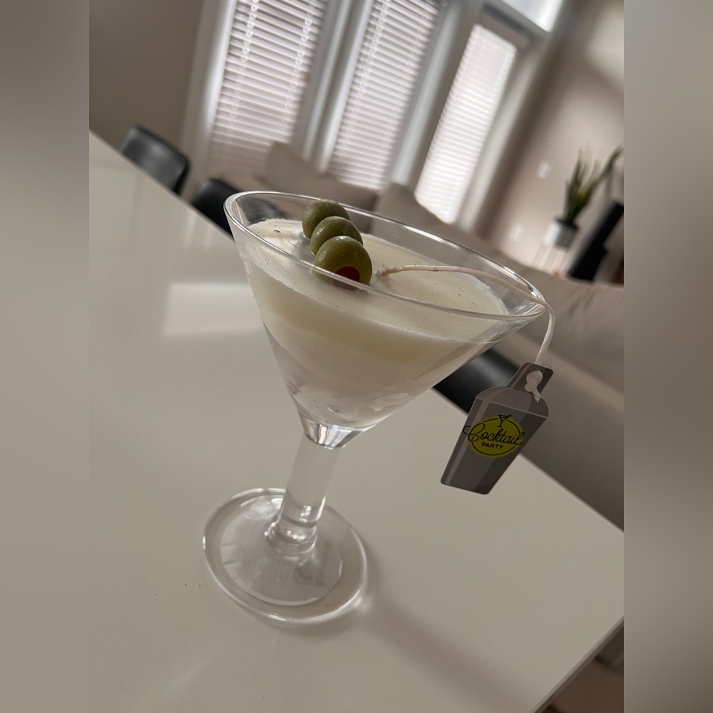 Martini Glass with Olive Garnish Candle - Picture 4 of 4